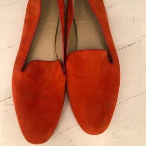 Red J Crew loafers size 10